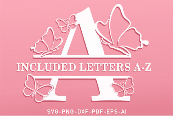 Butterfly Monogram Split Letters SVG: Elevate Your Design Projects