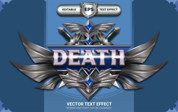 Death Achievement with Text Effects: A Modern Design Asset