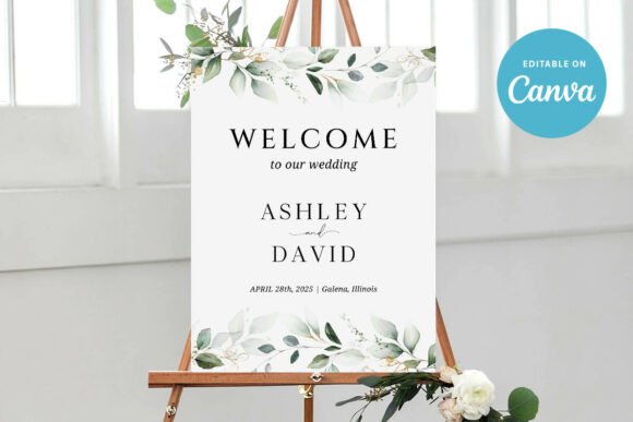 Designing Memorable Welcomes: The Greenery Wedding Welcome Sign Template