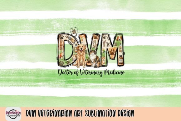 DVM Veterinarian Art Sublimation Design: A Creative Asset