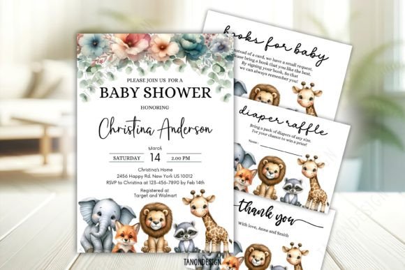 Elevate Your Celebration with a Cohesive Baby Shower Invitation Bundle