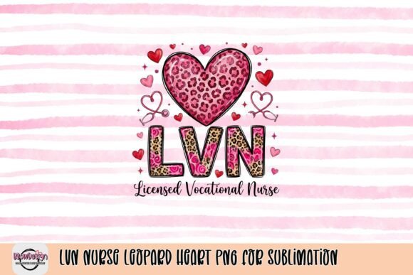Leveraging the LVN Nurse Leopard Heart PNG for Impactful Design