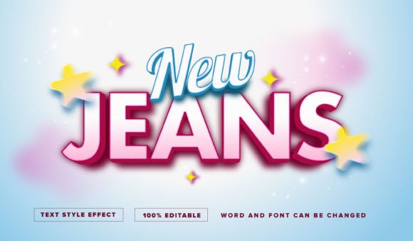 New Jeans Text Style Effect Editable: A Modern Design Asset