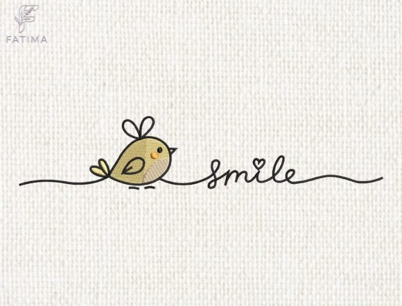 Smile Bird Embroidery Design: Infusing Joy into Visual Projects