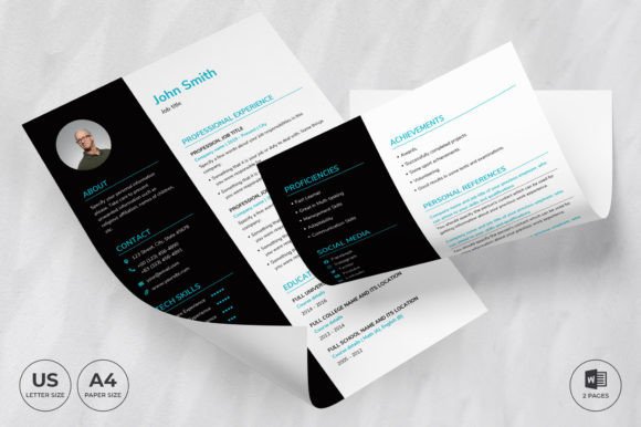 Tech Startup Resume Template CV: Design Your Professional Edge