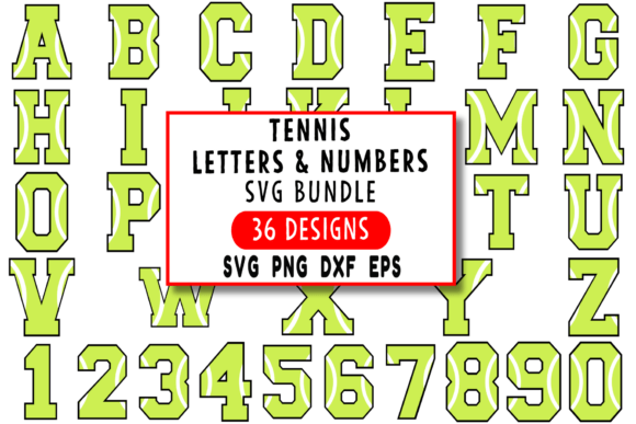 Tennis Letters and Numbers SVG: A Dynamic Design Asset