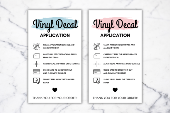 Vinyl Decal Instructions Care Card: A Designer's Essential Template